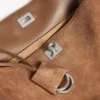 Kadınlar için küçük kamel rengi Rodeo el çantası