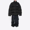 Kaplan Yılı Oversized Yastıklı Kuş Tüyü Ceket “Siyah” 682695TLO061000