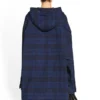 Kapüşonlu Kareli Overshirt “Blue Navy” 720109TNM354202