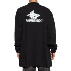 Katmanlı Spor Uzun Kollu Tişört Oversized “Siyah Beyaz” 739027TPVF21070