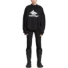 Katmanlı Spor Yuvarlak Yakalı Sweatshirt “Siyah Beyaz” 767860TPVF31070