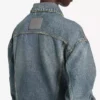 Kirli vintage mavi renkli kadın kick denim ceket Kirli vintage mavi renkli kadın kick denim ceket