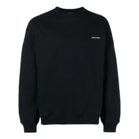 Küçük Kontrast Logolu Baskılı Bisiklet Yaka Sweatshirt “Siyah Beyaz” 556147TYK271000