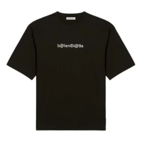 Klasik Logolu Büyük Boy Kısa Kollu Unisex Siyah 620941TIV501070
