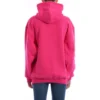 Klasik Logolu Minimalist Düz Renkli Kapüşonlu Sweatshirt Pembe 570798THV775630