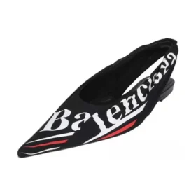 Knife Slingback Logo Baskılı Günlük Babet “Siyah” 500619W06001091