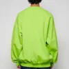 Kontrast Logolu Sweatshirt “Lime” 671125TKVB57072