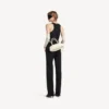 Krem rengi kadın bolero mini bowling çantası