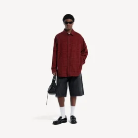 Kırmızı erkek overshirt