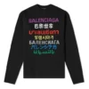 Languages Bisiklet Yaka Örgü Kazak “Siyah Çok Renkli” 646491T15952771