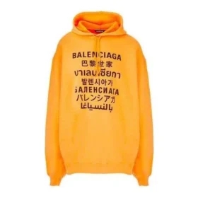 Languages Logo Kapüşonlu Sweatshirt “Turuncu Siyah” 641679TJVI67513 Languages Logo Kapüşonlu Sweatshirt “Turuncu Siyah” 641679TJVI67513