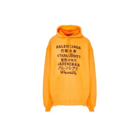 Languages Logo Kapüşonlu Sweatshirt “Turuncu Siyah” 641679TJVI67513 Languages Logo Kapüşonlu Sweatshirt “Turuncu Siyah” 641679TJVI67513