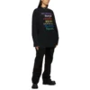 Languages Logo Uzun Kollu Tişört “Black Multicolor” 641667TJVI32771