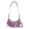 Le Cagole XS Omuz Çantası, Leopar Desenli “Pembe” 6713092AAV75651