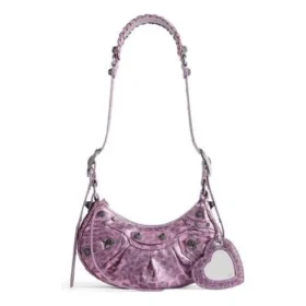 Le Cagole XS Omuz Çantası, Leopar Desenli “Pembe” 6713092AAV75651