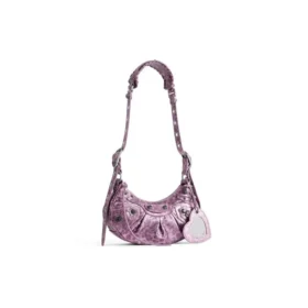 Le Cagole XS Omuz Çantası, Leopar Desenli “Pembe” 6713092AAV75651