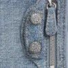 Le Cagole Yapay Elmaslı Denim Bozuk Para Cüzdanı “Mavi” 7767692109U4715