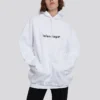 Logo Baskılı Kapüşonlu Sweatshirt Beyaz 578135TIV559040