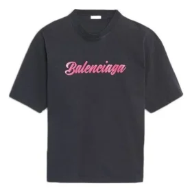 Logo Baskılı Kısa Kollu Unisex Siyah 583098TFV598465