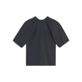 Logo Baskılı Kısa Kollu Unisex Siyah 583098TFV598465