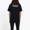 Logo Geniş Kesim Kısa Kollu Unisex Siyah 556150TAV441000