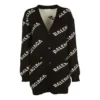 Logo Oversized Hırka “Siyah” 555275T14711070