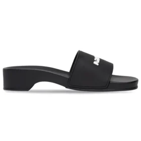 Logo Pool Clog Slides “Siyah Kauçuk” 707094W1S9M1090