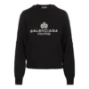 Logo Yuvarlak Yaka Sweatshirt Siyah 595106T15511073