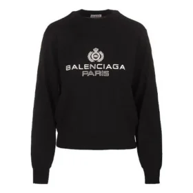 Logo Yuvarlak Yaka Sweatshirt Siyah 595106T15511073