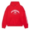 Maison Balenciaga Geniş Kesim Kapüşonlu Sweatshirt “Kırmızı” 674986TLVJ26441