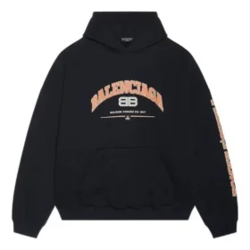 Maison Balenciaga Geniş Kesim Kapüşonlu Sweatshirt “Siyah” 674986TLVJ21074 Maison Balenciaga Geniş Kesim Kapüşonlu Sweatshirt “Siyah” 674986TLVJ21074