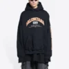 Maison Balenciaga Geniş Kesim Kapüşonlu Sweatshirt “Siyah” 674986TLVJ21074