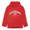 Maison Balenciaga Kısa Kapüşonlu Sweatshirt “Cardi Red” 670946-TLVJ3-6441