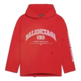 Maison Balenciaga Kısa Kapüşonlu Sweatshirt “Cardi Red” 670946-TLVJ3-6441 Maison Balenciaga Kısa Kapüşonlu Sweatshirt “Cardi Red” 670946-TLVJ3-6441