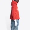 Maison Balenciaga Kısa Kapüşonlu Sweatshirt “Cardi Red” 670946-TLVJ3-6441