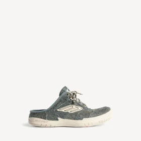Mavi/krem rengi kadın Hamptons denim terlik Mavi/krem rengi kadın Hamptons denim terlik