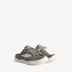 Mavi/krem rengi kadın Hamptons denim terlik Mavi/krem rengi kadın Hamptons denim terlik