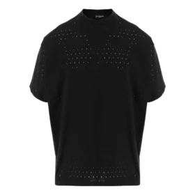 Mesh Crewneck Oversized Tişört “Siyah” 694576TMVD41000
