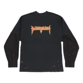 Metal Katmanlı Tişört “Black Faded” 698631TMV881055