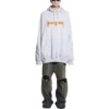 Metallica Kapüşonlu Sweatshirt Oversized Kesim “Dirty White Orange” 697879TMV890901