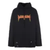 Metallica Kapüşonlu Sweatshirt Oversized Kesim “Siyah Turuncu” 698083TMV891055