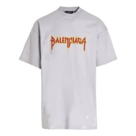 Metallica Kısa Kollu Tişört Oversized Kesim “Beyaz Turuncu” 694576TMV880901