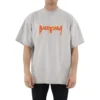 Metallica Kısa Kollu Tişört Oversized Kesim “Beyaz Turuncu” 694576TMV880901