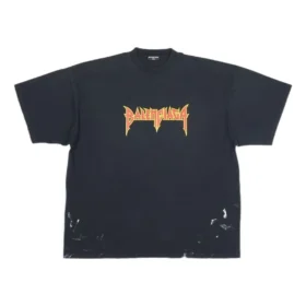 Metallica Kısa Kollu Tişört Oversized Kesim “Siyah Turuncu” 694576TMV880105