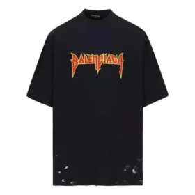 Metallica Kısa Kollu Tişört Oversized Kesim “Siyah Turuncu” 694576TMV881055