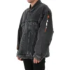Metallica Oversized Denim Ceket “Yıkanmış Siyah Turuncu” 694504TBP471055