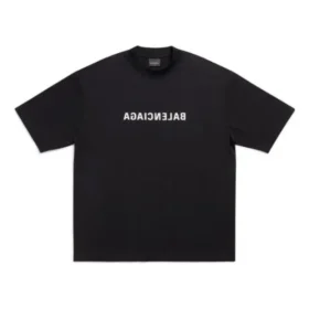 Mirror Balenciaga Tişört Orta Kesim “Siyah” 612966TNVR21070