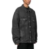 Mirror Yastıklı Denim Ceket “Koyu Gri” 735744TBP471270