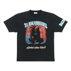 Music Aya Nakamura Merch Tişört Geniş Kesim “Siyah” 641655TMV861055