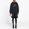 Nakışlı Kapüşonlu Sweatshirt Siyah 570798TEV501000